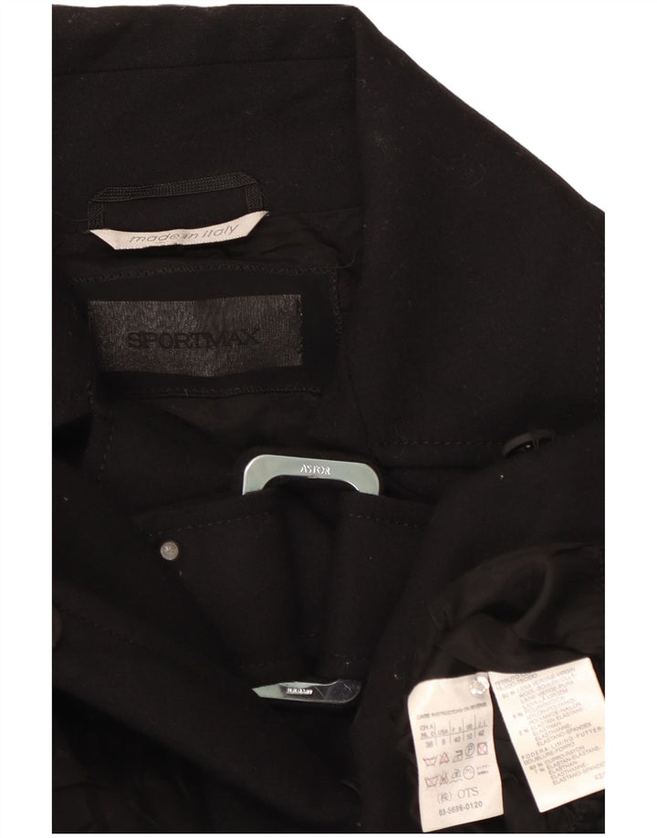 Sportmax Chaqueta Blazer para Mujer UK 10 Small Lana Negra