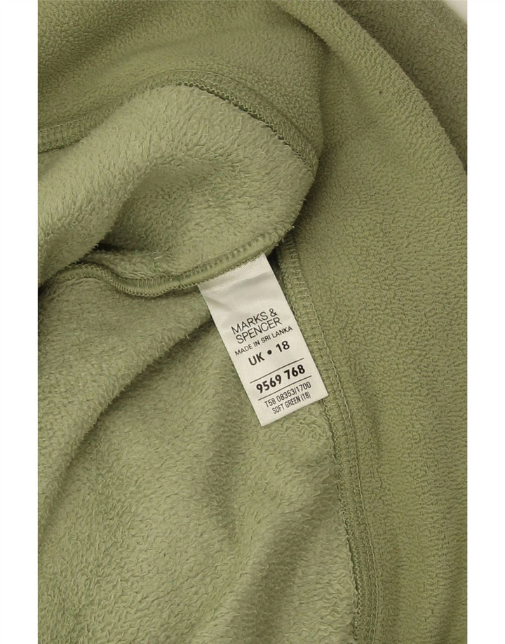 Marks & Spencer Chaqueta polar extragrande para mujer UK 18 XL Poliéster verde