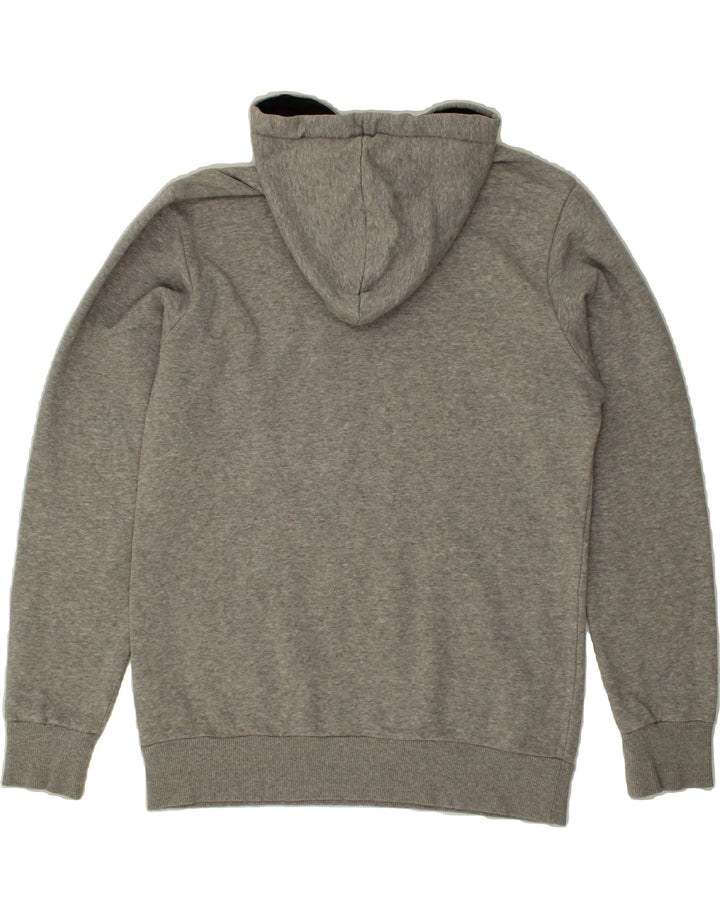REEBOK Mens Graphic Hoodie Jumper Small Grey Cotton Vintage Reebok and Second-Hand Reebok from Messina Hembry 