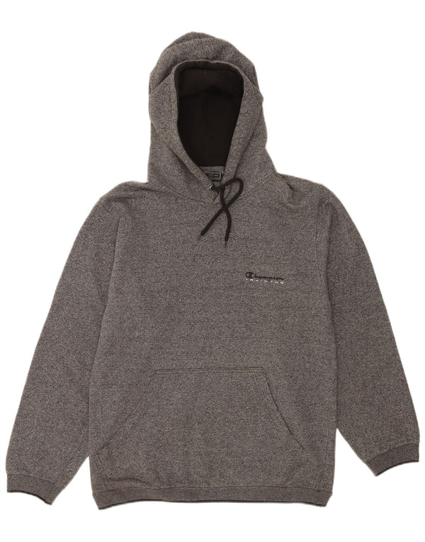 Champion Jersey con capucha de ajuste regular para hombre, talla grande, gris moteado