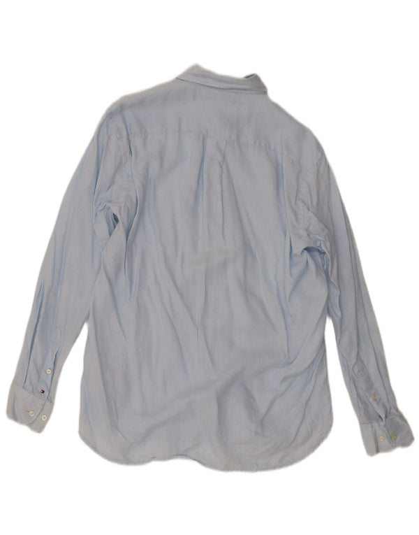 Camisa Tommy Hilfiger Hombre Small Lino Azul
