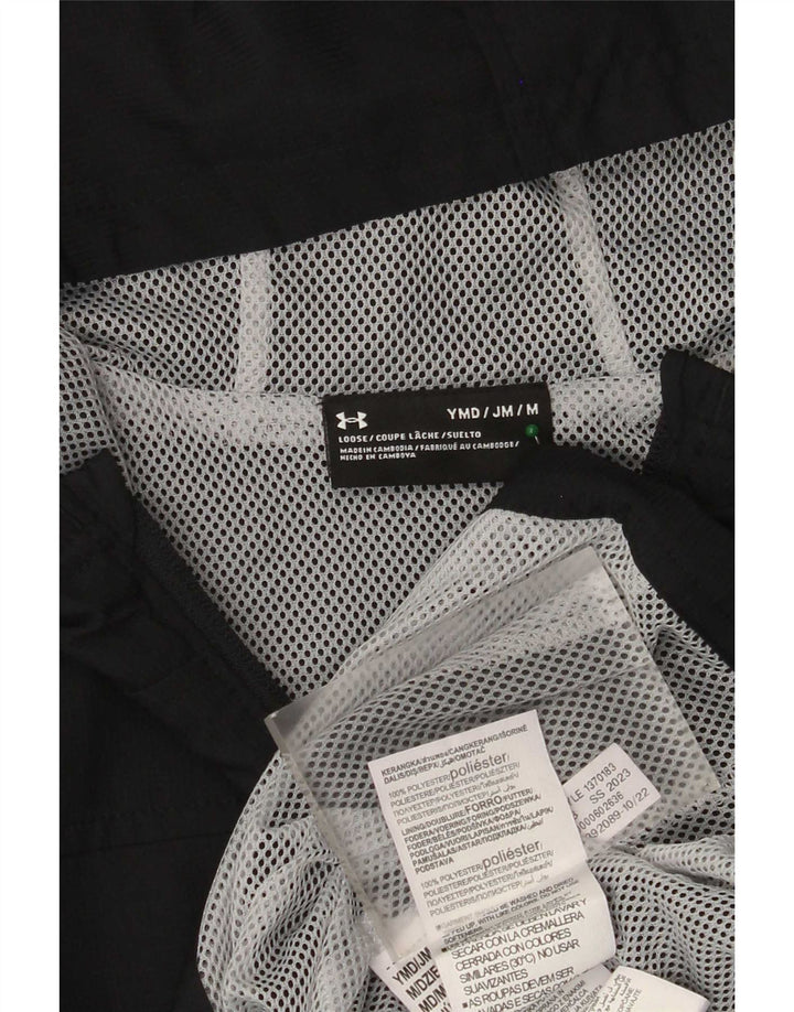 Under Armour Chaqueta impermeable con capucha para niños 9-10 años Mediana Negro Poliéster
