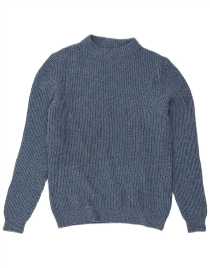 Jersey Massimo Dutti Hombre Cuello Alto Lana Azul Medio