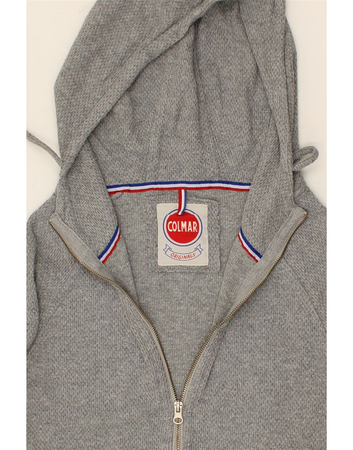 COLMAR Sudadera con capucha y cremallera para hombre Algodón gris medio