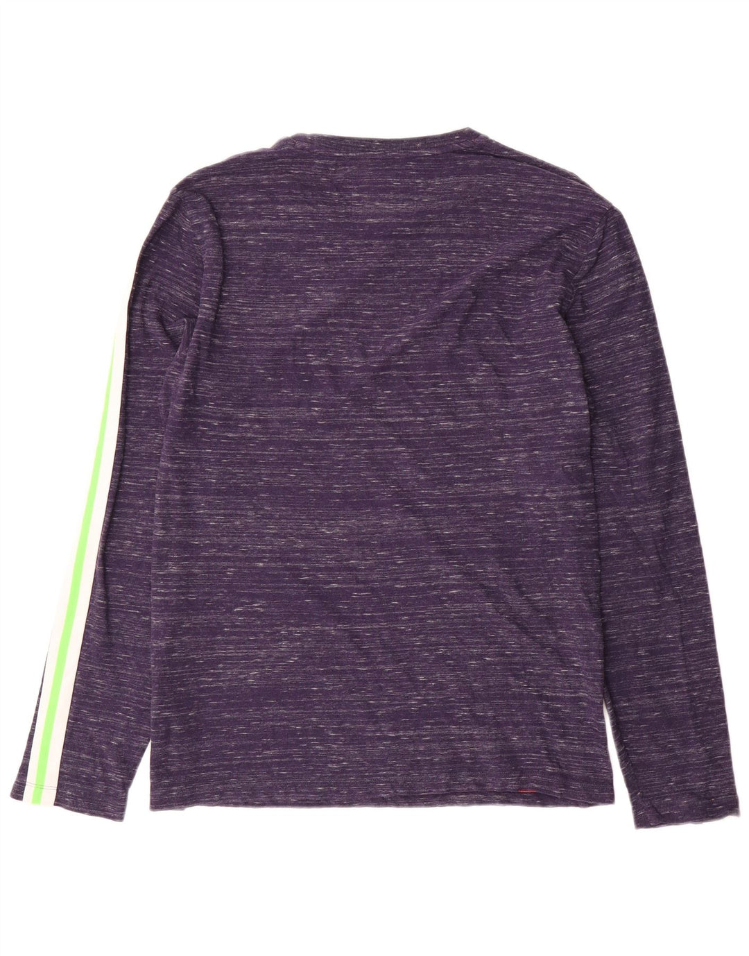 Superdry Camiseta de manga larga para hombre de algodón moteado en azul marino grande