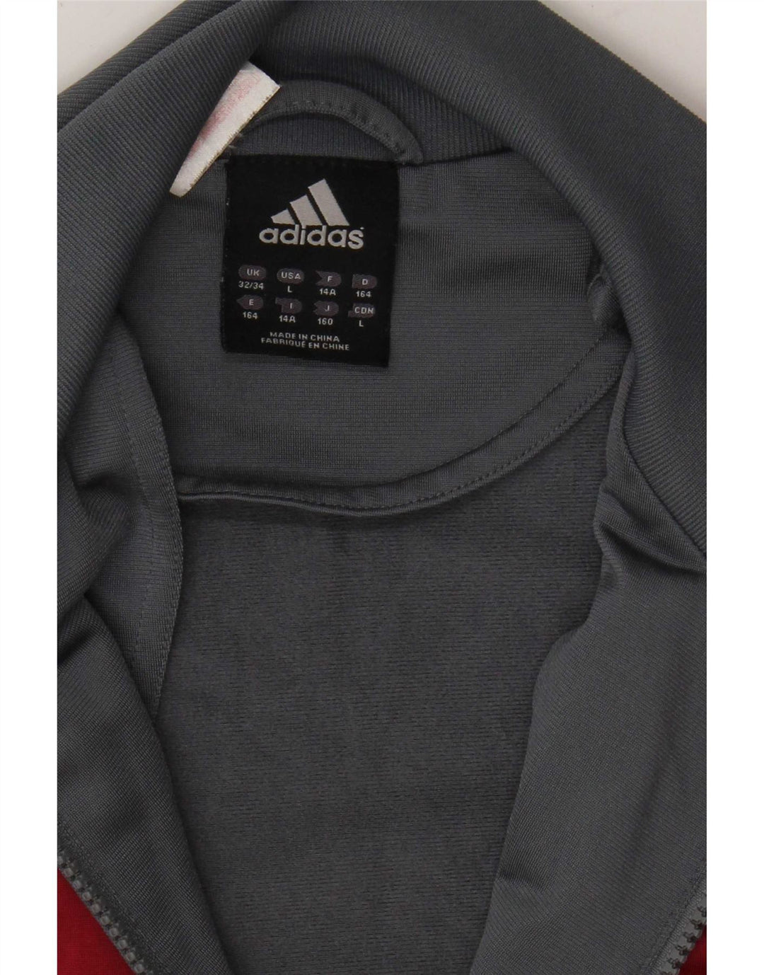 Adidas Chaqueta de chándal para niño 13-14 años Gris Colorblock Poliéster