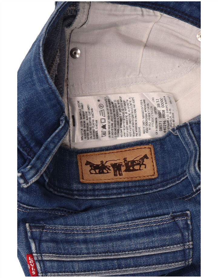 LEVI'S Vaqueros Slim Mujer W28 L32 Algodón Azul