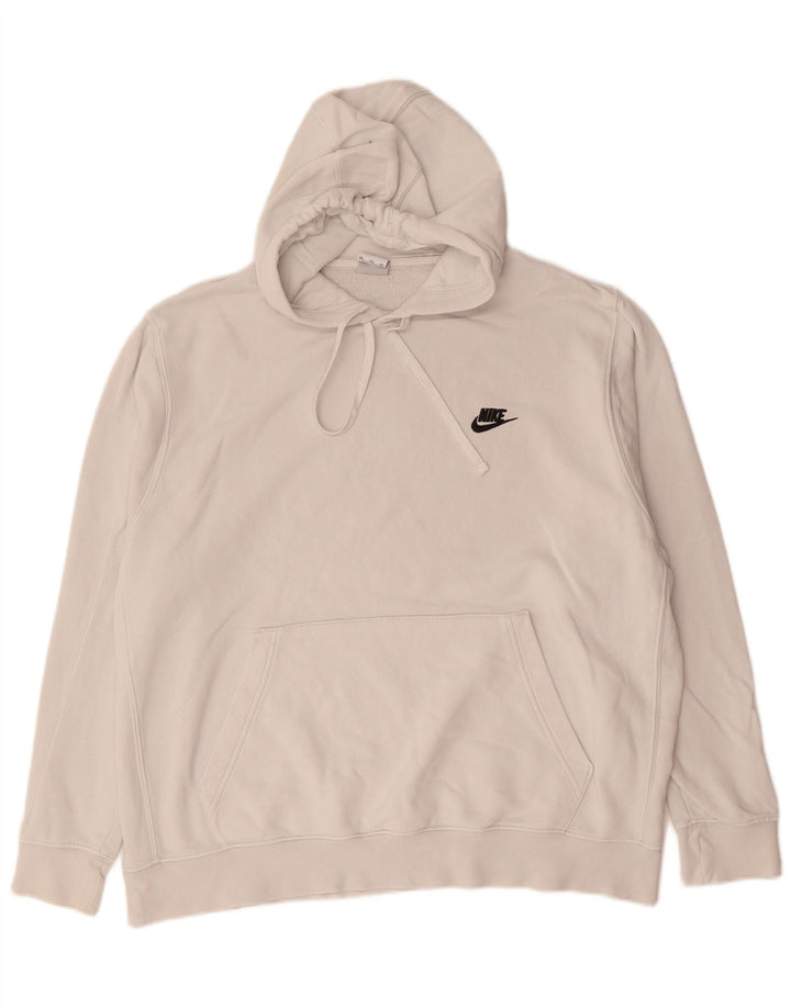 Nike - Sudadera con capucha para hombre, talla 2XL, algodón blanco