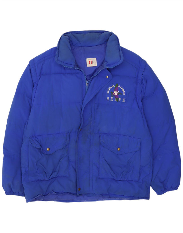 Belfe Chaqueta Acolchada Hombre IT 50 Grande Poliéster Azul