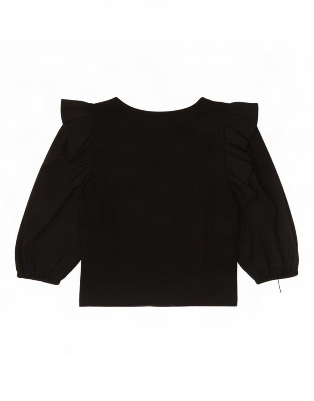 Zara Top corto de manga 3/4 para mujer UK 40 Algodón negro mediano