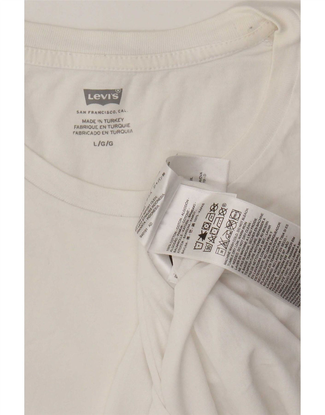 Levi's Camiseta gráfica para hombre Top grande de algodón a rayas blancas