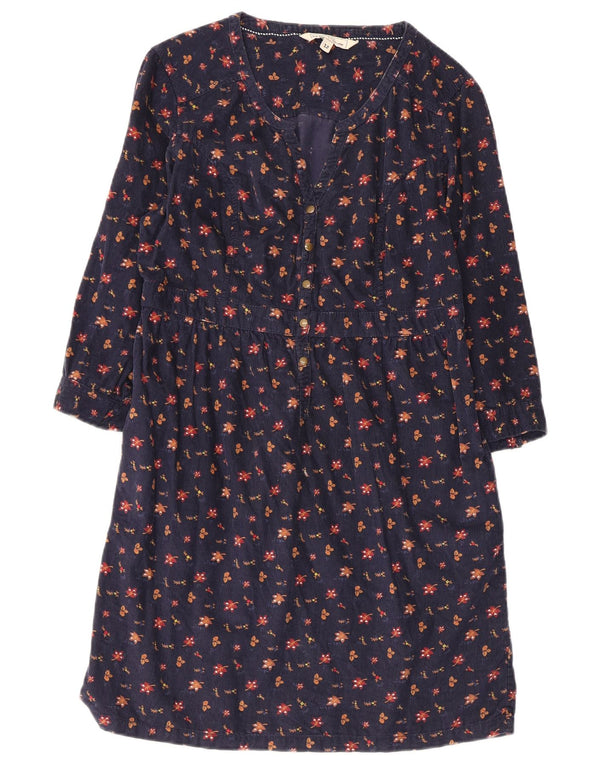 Vestido tubo de manga 3/4 para mujer de Fat Face UK 42 Medio azul marino floral