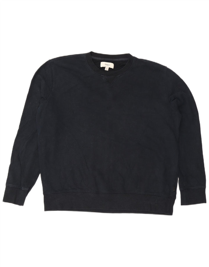 Marks & Spencer - Sudadera para hombre, talla 2XL, algodón azul marino
