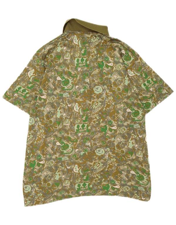 NINO MARINI Polo Hombre Caqui Medio Algodón Paisley