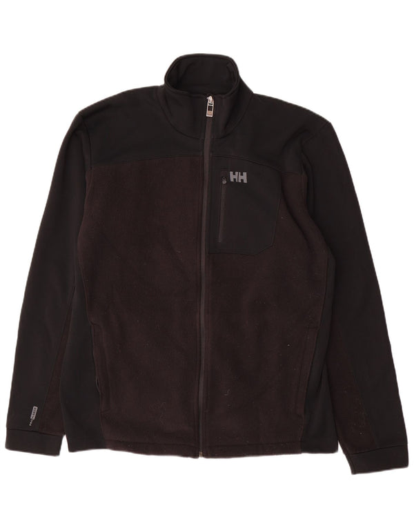HELLY HANSEN Chaqueta polar para hombre UK 40 Grande Poliéster con bloques de color negro