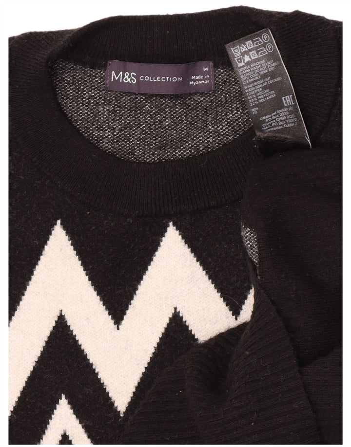 Marks & Spencer - Jersey de cuello redondo para mujer, talla 40, talla M, color negro