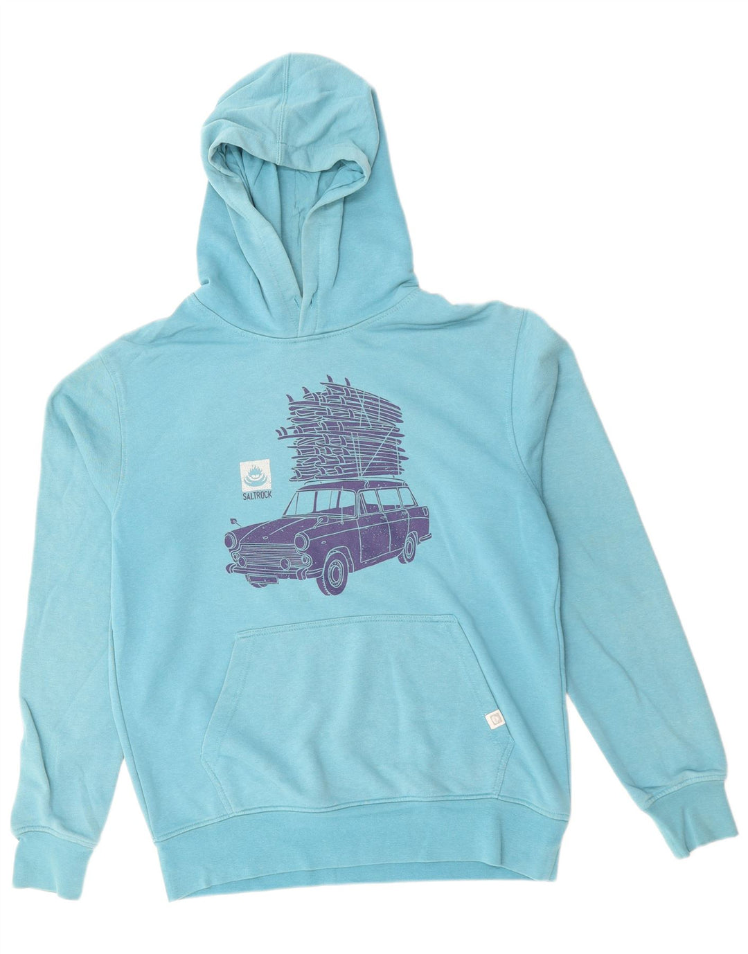 SALTROCK Jersey con capucha gráfico para hombre de algodón azul medio