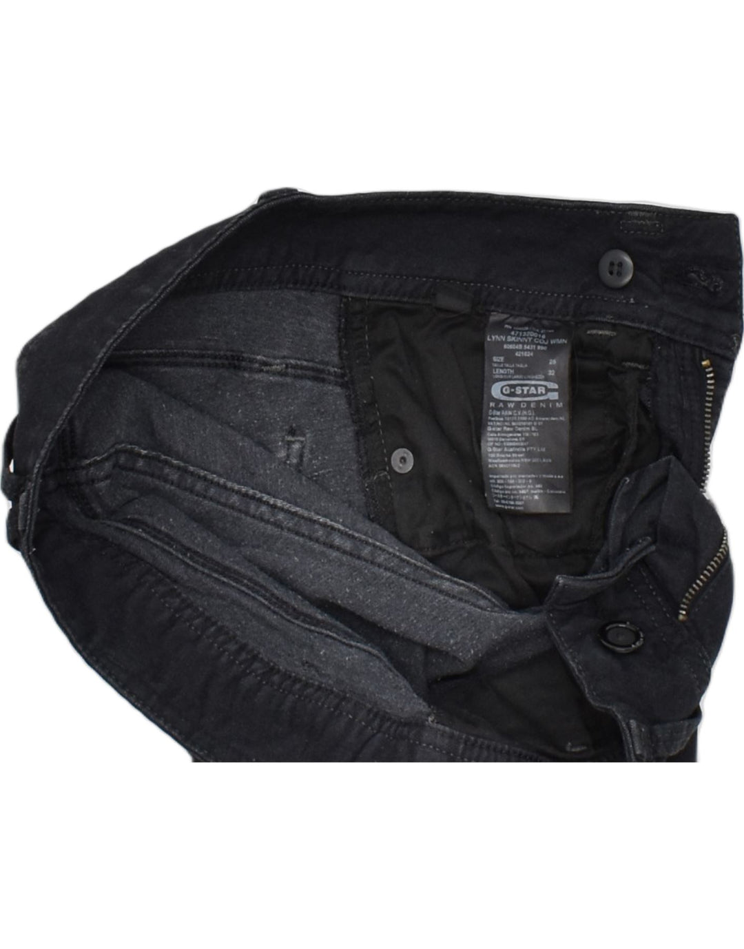 G-STAR Womens Skinny Jeans W25 L32 Black Cotton | Vintage | Thrift | Second-Hand | Used Clothing | Messina Hembry 