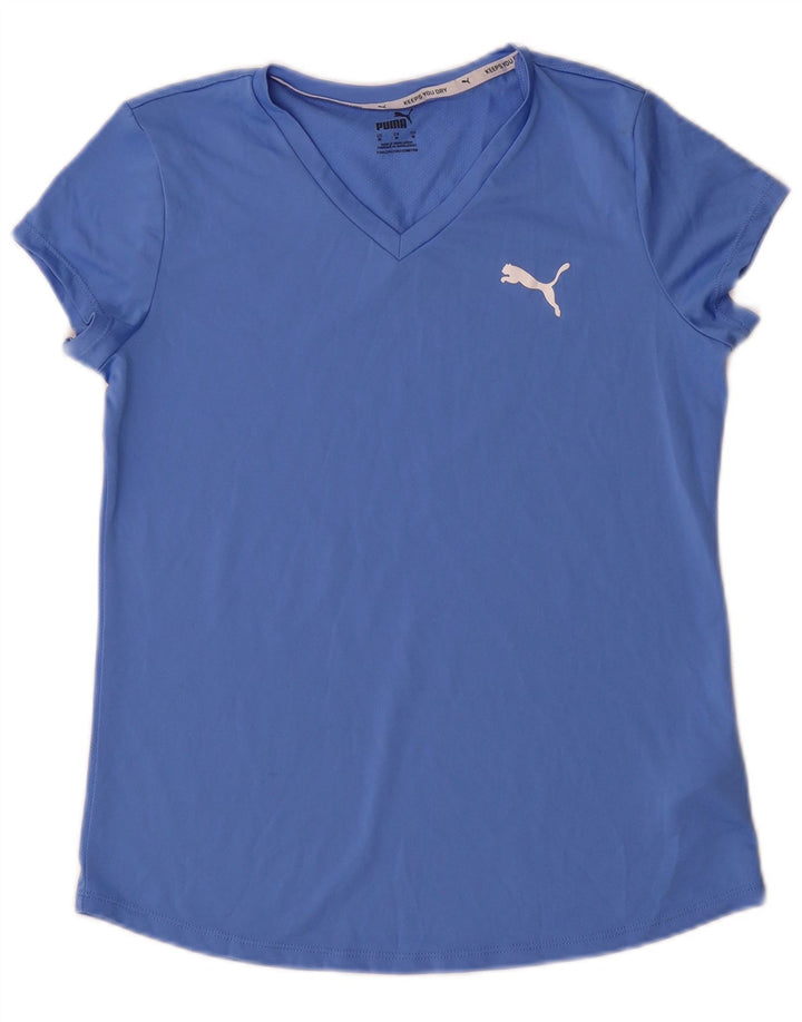 Puma Camiseta para mujer Top UK 12 Azul medio Poliéster