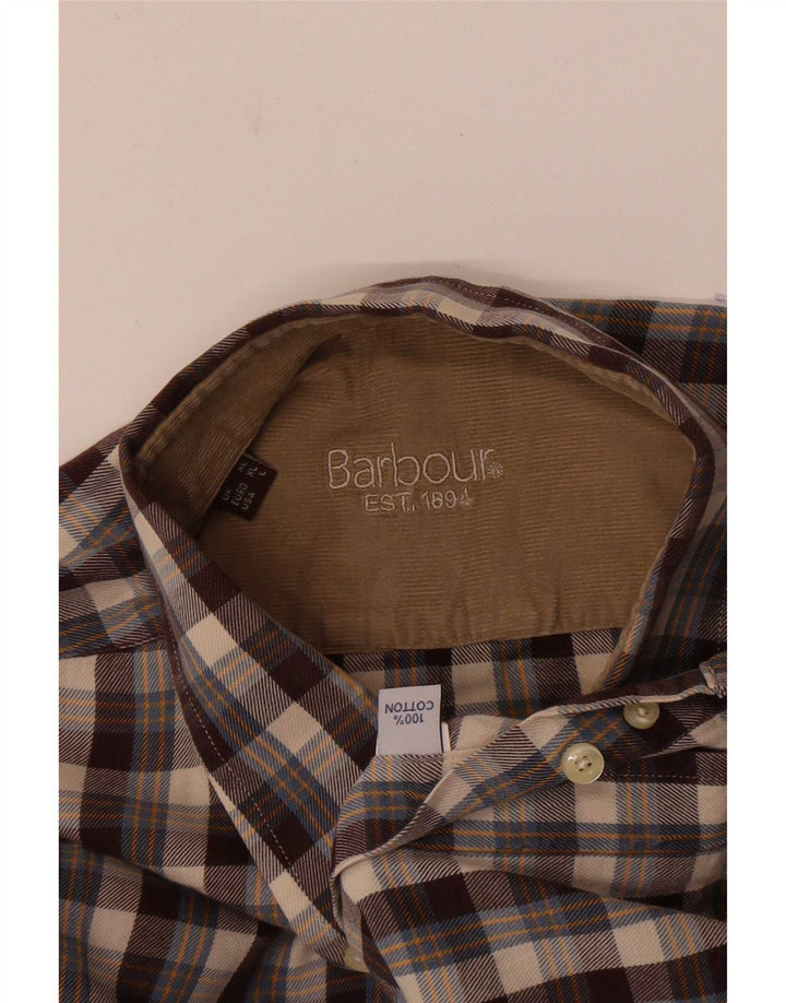 Camisa De Franela Barbour Para Hombre Algodón A Cuadros Marrón Grande