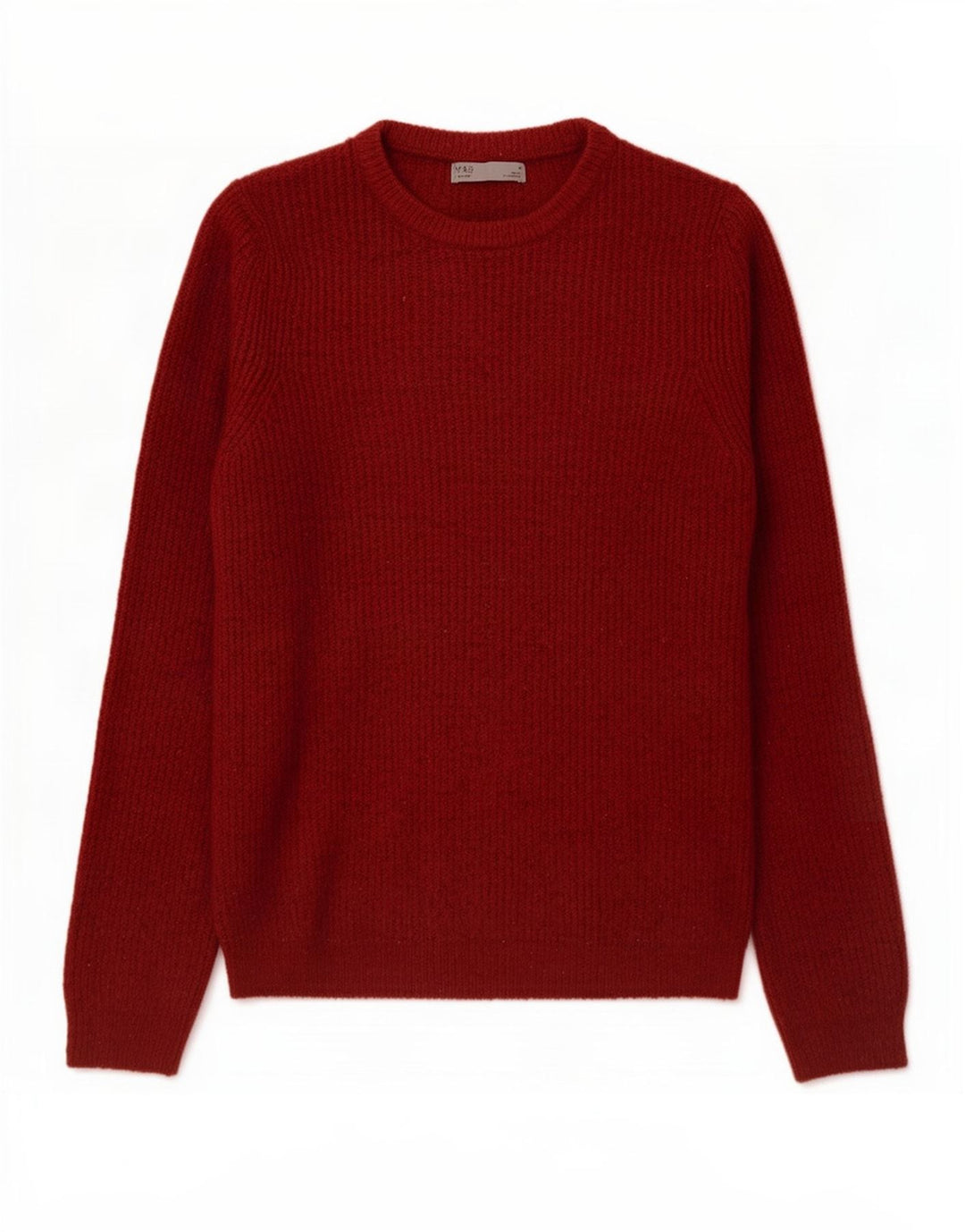 Marks & Spencer Suéter De Cuello Redondo Para Hombre Acrílico Burdeos Medio