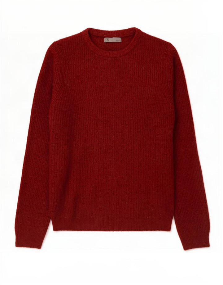 Marks & Spencer Suéter De Cuello Redondo Para Hombre Acrílico Burdeos Medio