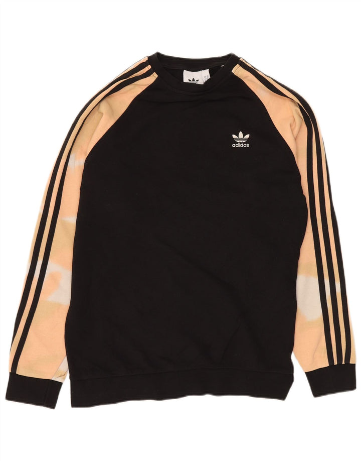 ADIDAS Hombre Sudadera Jumper Medium Negro Tie Dye Algodón