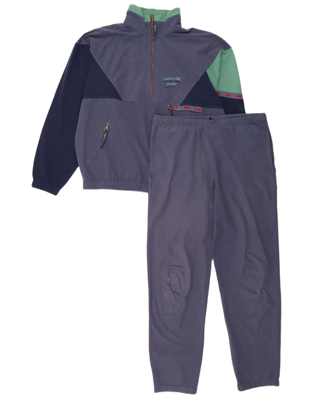 Greenstone Park Chándal completo para hombre Poliéster geométrico azul marino grande