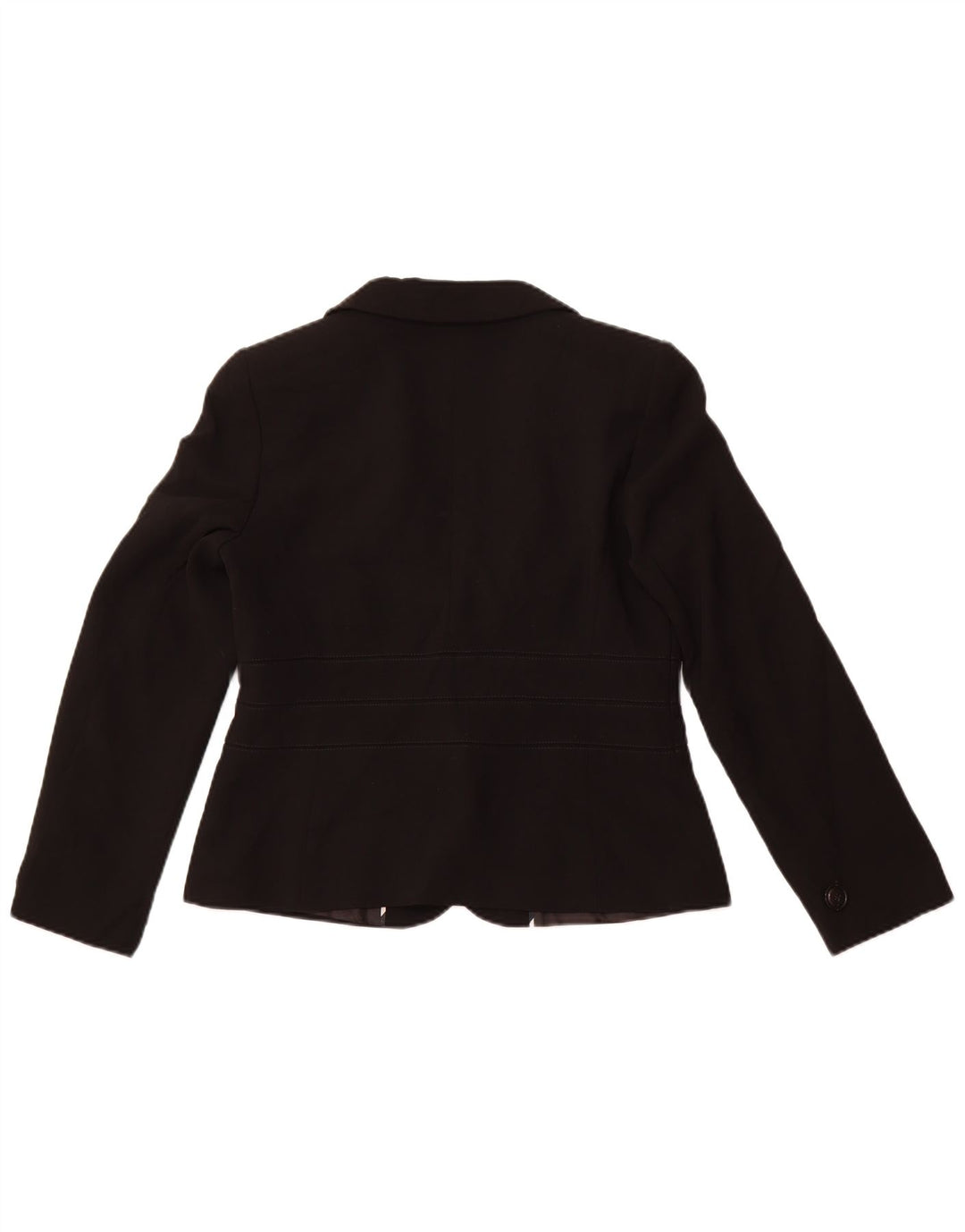 MARKS & SPENCER Chaqueta tipo blazer de 2 botones para mujer UK 44 Poliéster negro mediano