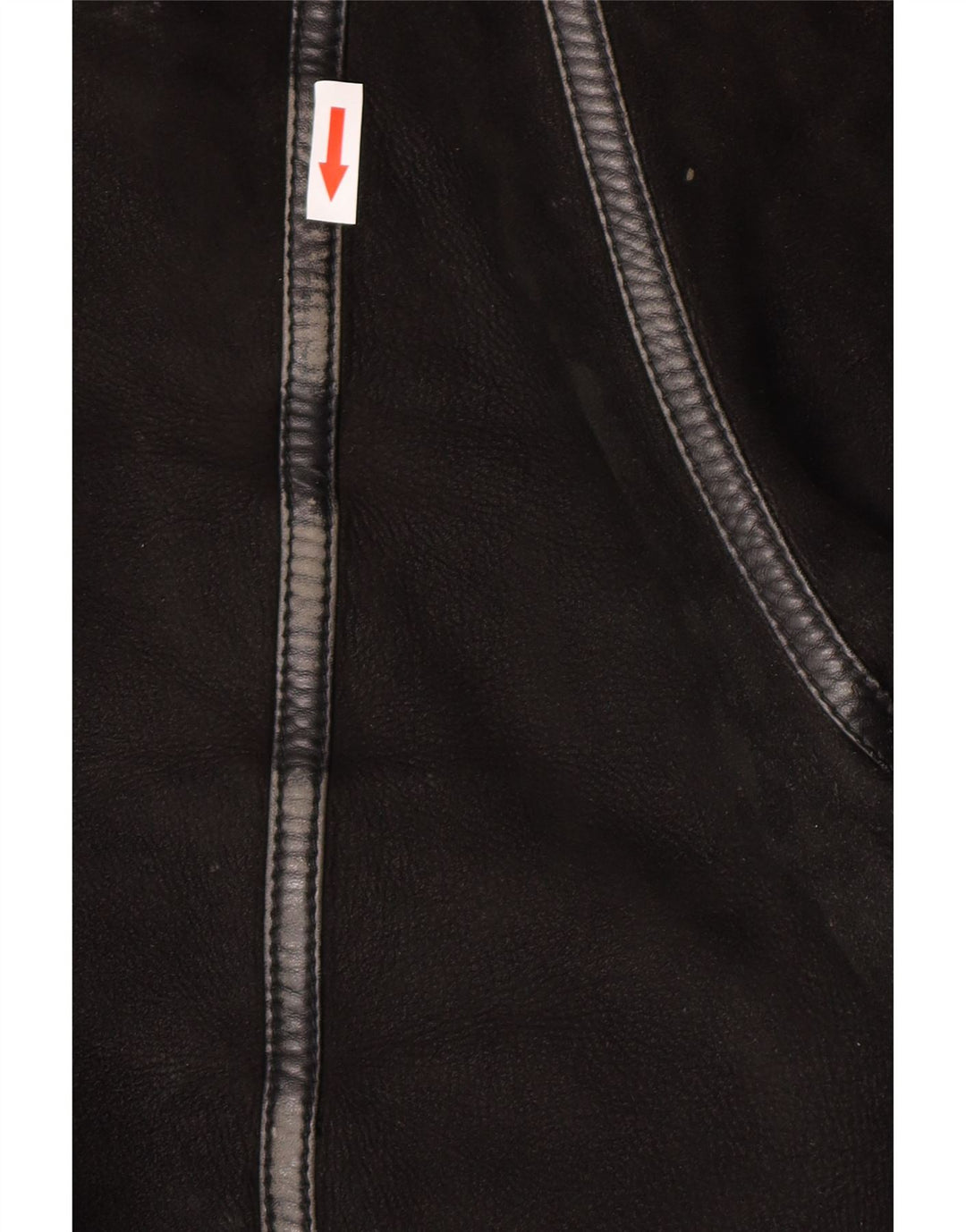 Vintage hombres shearling chaqueta IT 50 grande negro shearling