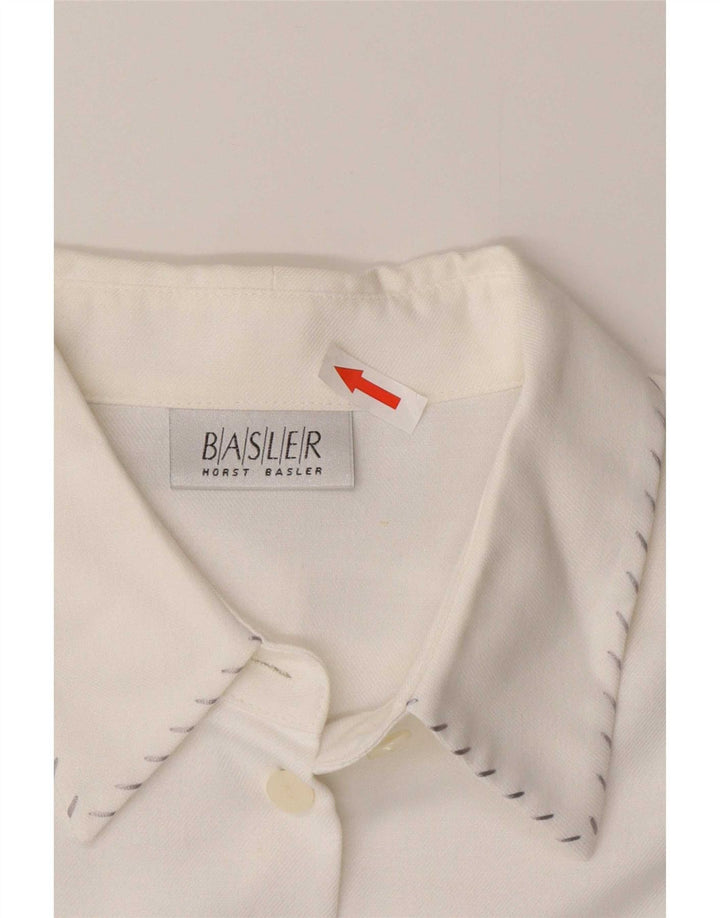 Basler Blusa camisera para mujer EU 44 XL Viscosa blanca