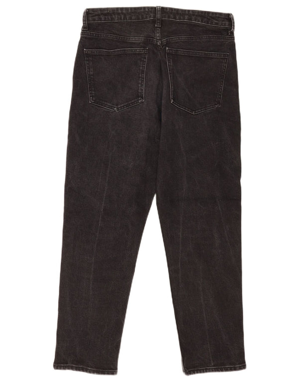 Zara Jeans Rectos Mujer EU 40 Medium W30 L26 Algodón Negro