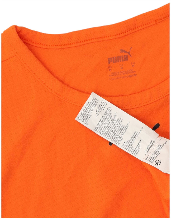 PUMA Camiseta para hombre Top Medium Orange Colourblock Poliéster