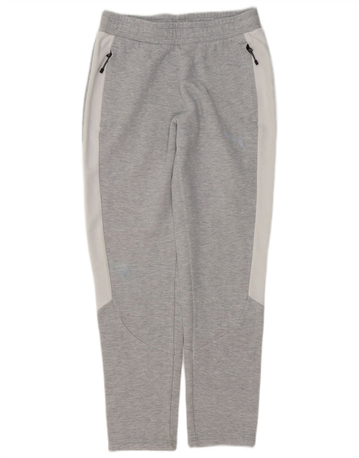 Puma Pantalones De Chándal Para Hombre De Algodón Color Block Gris Pequeño