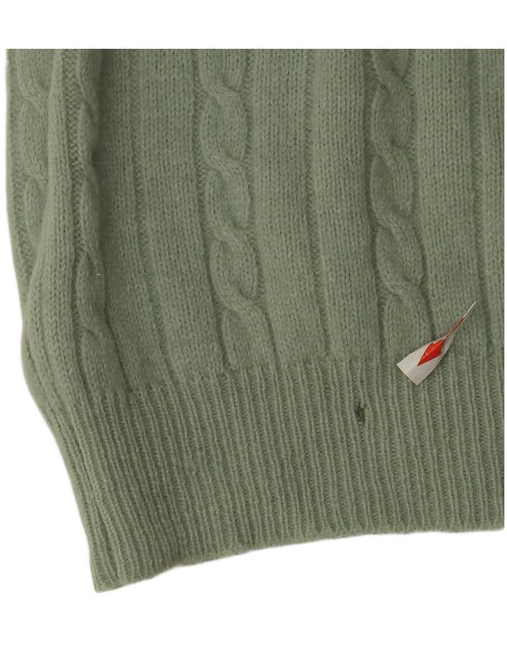 Jersey de cuello redondo para hombre Free Style de lana verde grande