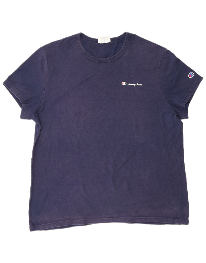 Champion Camiseta Gráfica Para Hombre Top XL Algodón Azul Marino