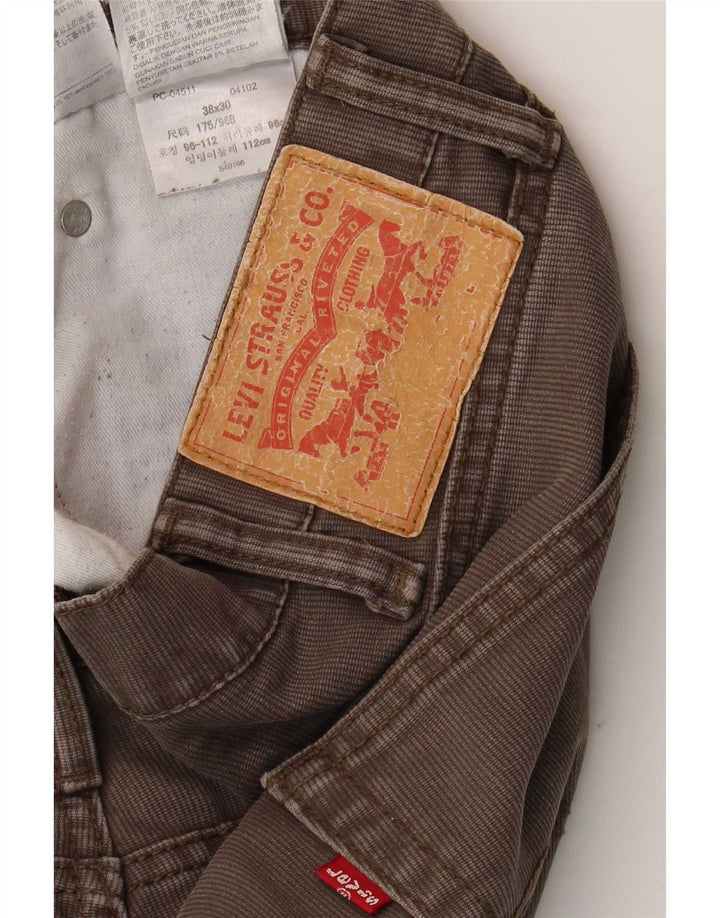 Levi's Pantalones informales ajustados para hombre W38 L30 Algodón gris