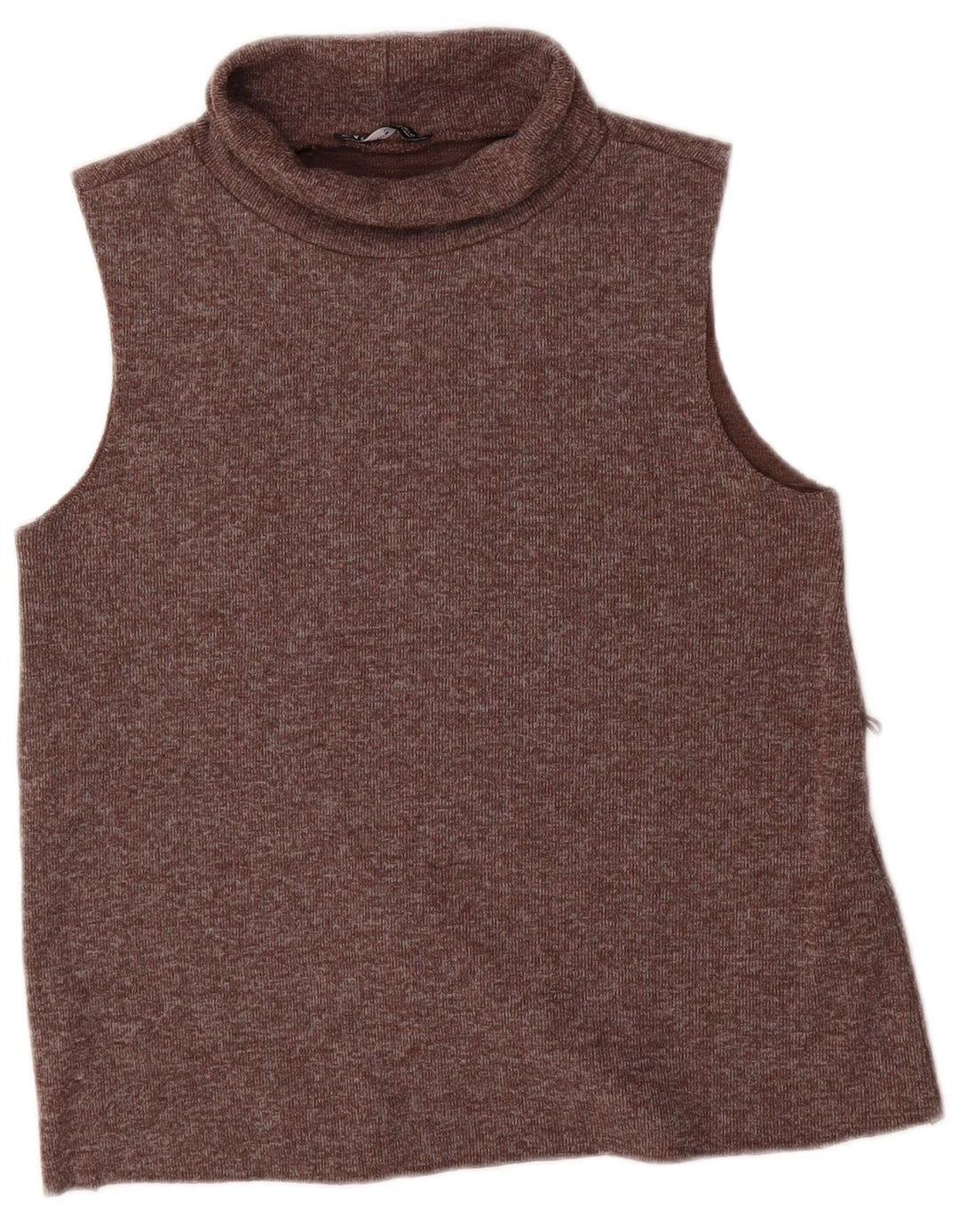 ZARA Womens Vest Tank Top UK 12 Medium Brown Polyester