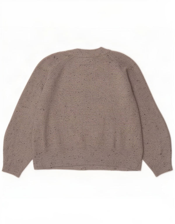 Marks & Spencer Jersey con Cuello Alto para Mujer UK 46 Grande Gris Moteado