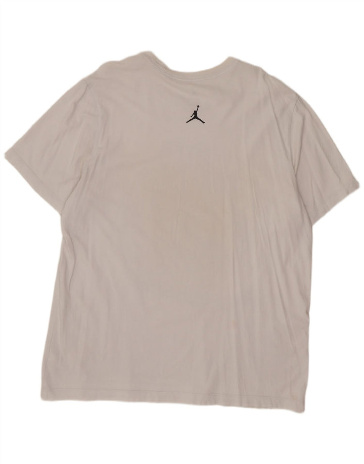 Jordan - Camiseta gráfica para hombre, talla XL, algodón blanco