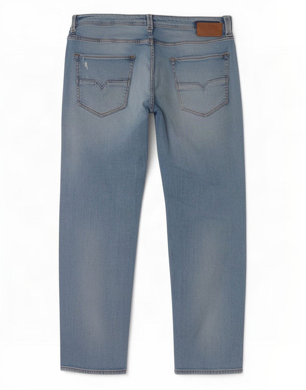 Diesel Hombre Larkee-Beex Vaqueros Cónicos Regulares Desgastados W34 L30 Azul
