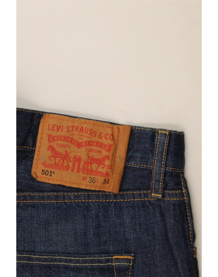 Levi's Hombre 501 Vaqueros Rectos W36 L30 Algodón Azul