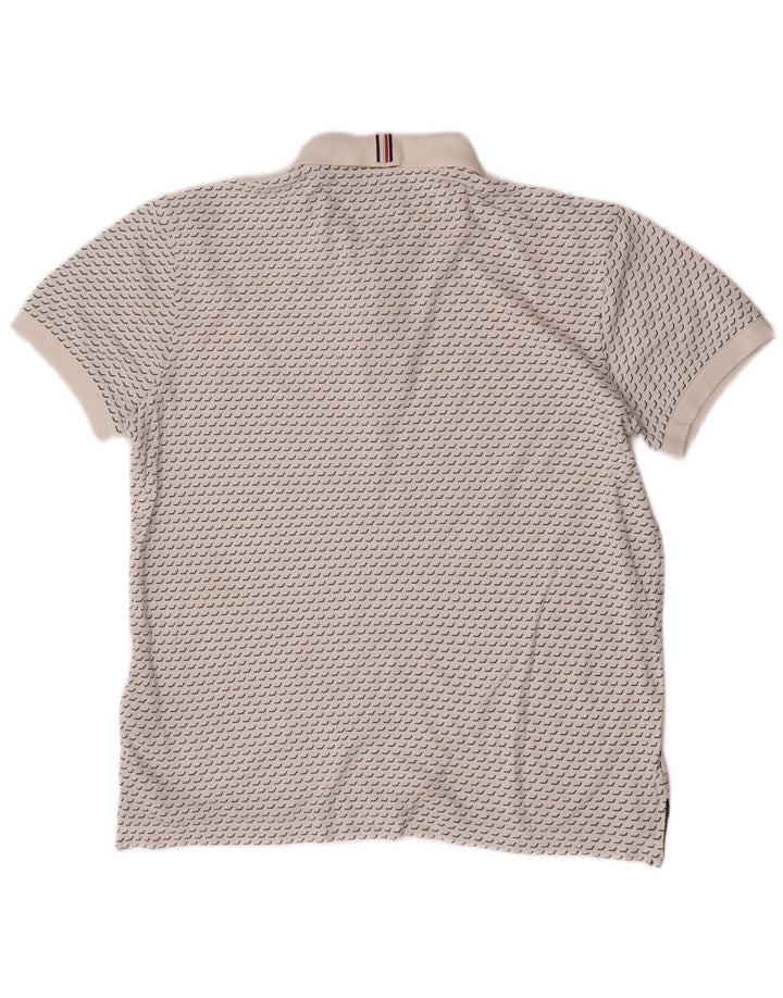 Tommy Hilfiger Polo De Corte Regular Para Hombre De Algodón Geométrico Blanco Medio