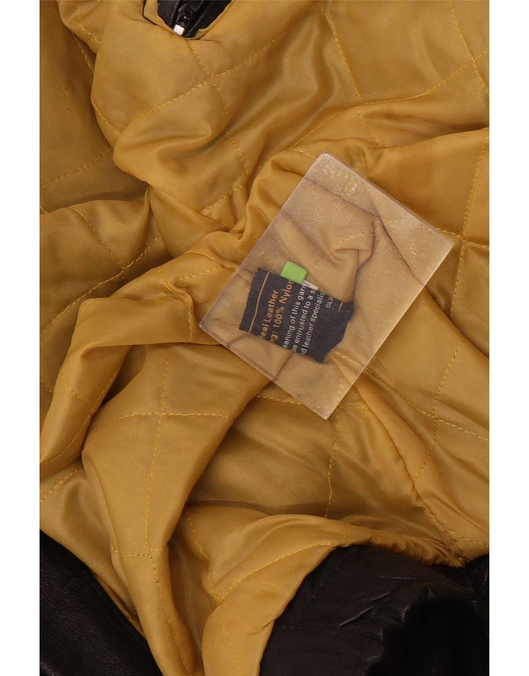 Vintage hombres chaqueta de cuero Reino Unido 40 grande negro