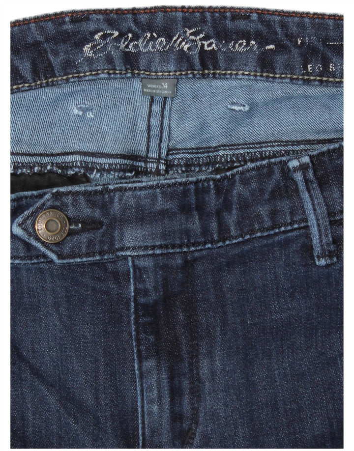 EDDIE BAUER Vaqueros rectos con curvas para mujer US 14 XL W36 L28 Azul marino Algodón