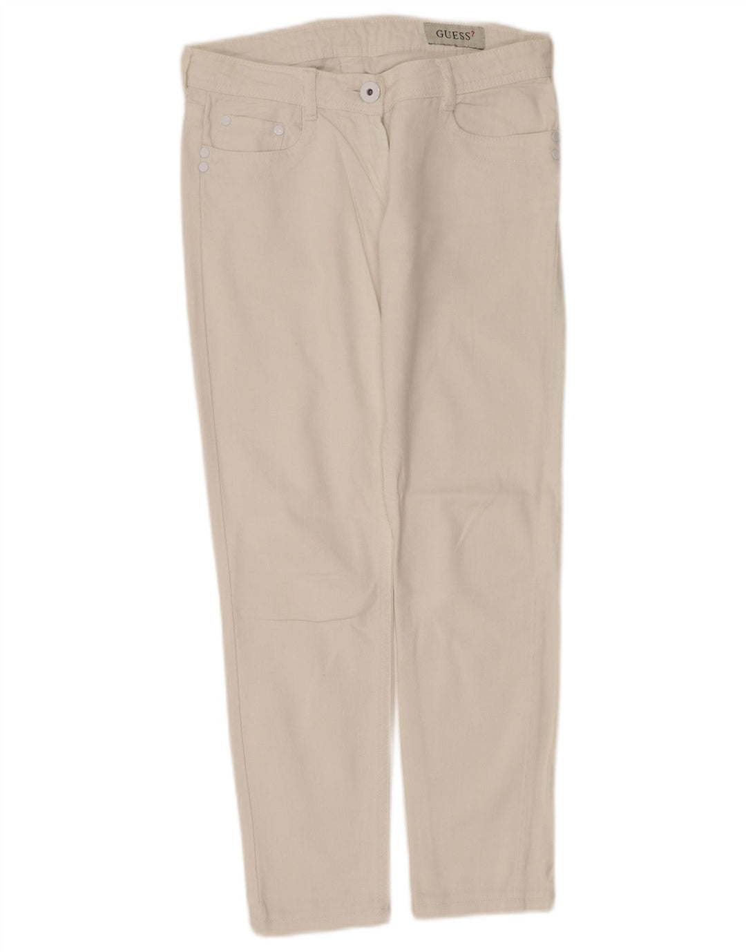 Vaqueros Guess Mujer Slim W28 L27 Algodón Blanco