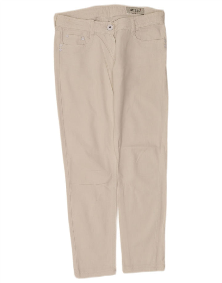 Vaqueros Guess Mujer Slim W28 L27 Algodón Blanco