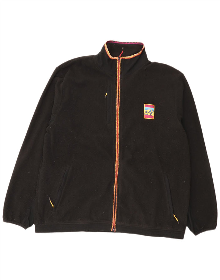 Adidas Chaqueta polar para hombre UK 42 XL Poliéster negro