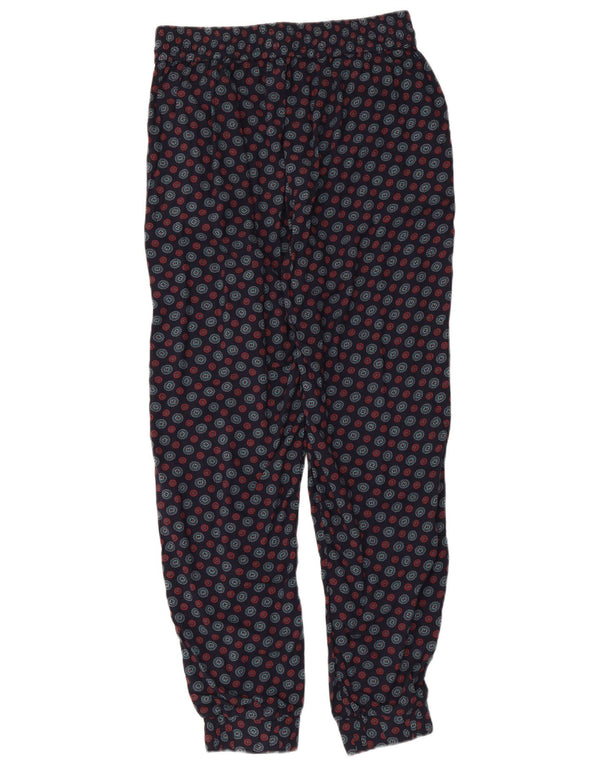 Pantalones informales para mujer Fat Face UK 12 Medium W30 L29 Azul marino Geométrico