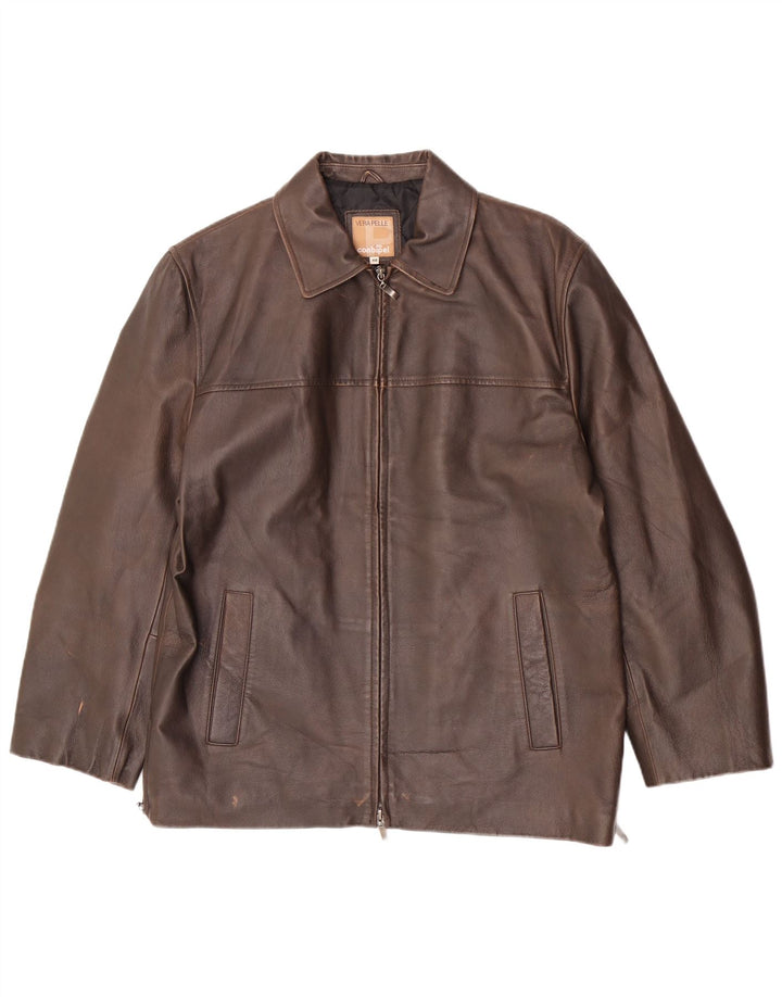 Conbipel Chaqueta De Cuero Hombre IT 48 Marrón Medio